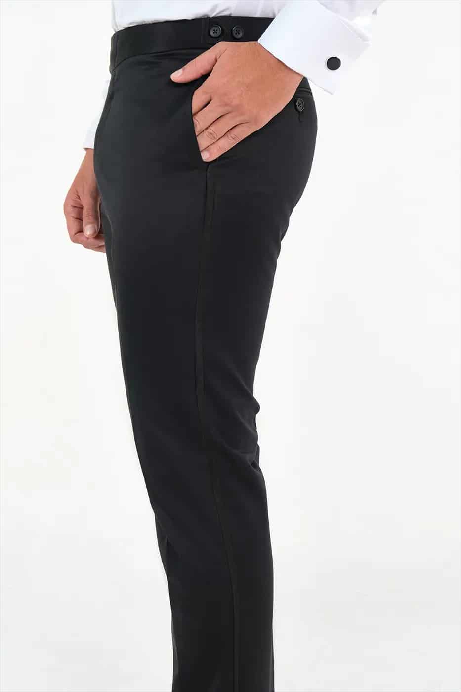 Traje Smoking Slim Fit Paño Negro - miniatura 2