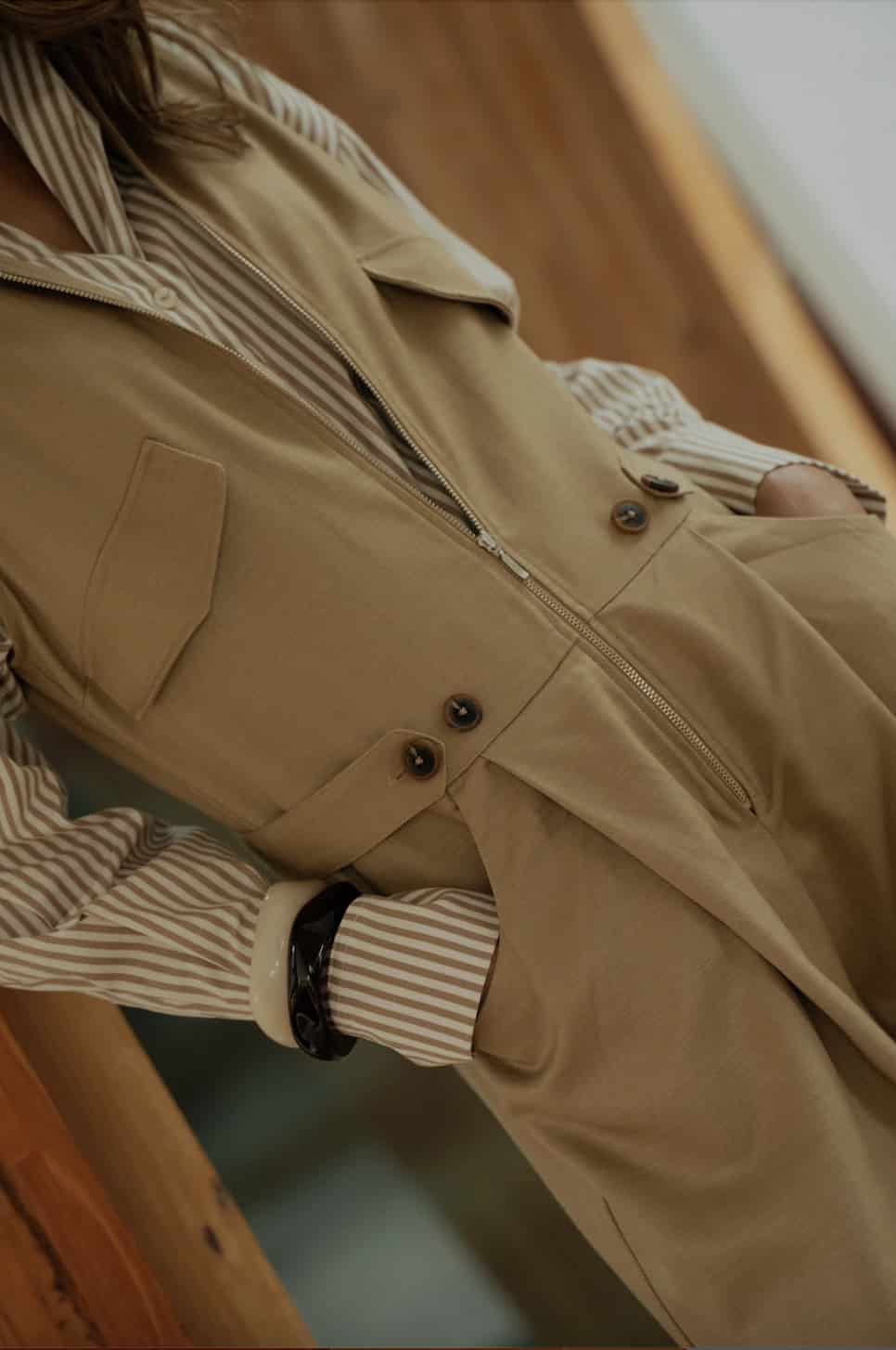Jumpsuit Dune de tencel/algodón | Camel - miniatura 5