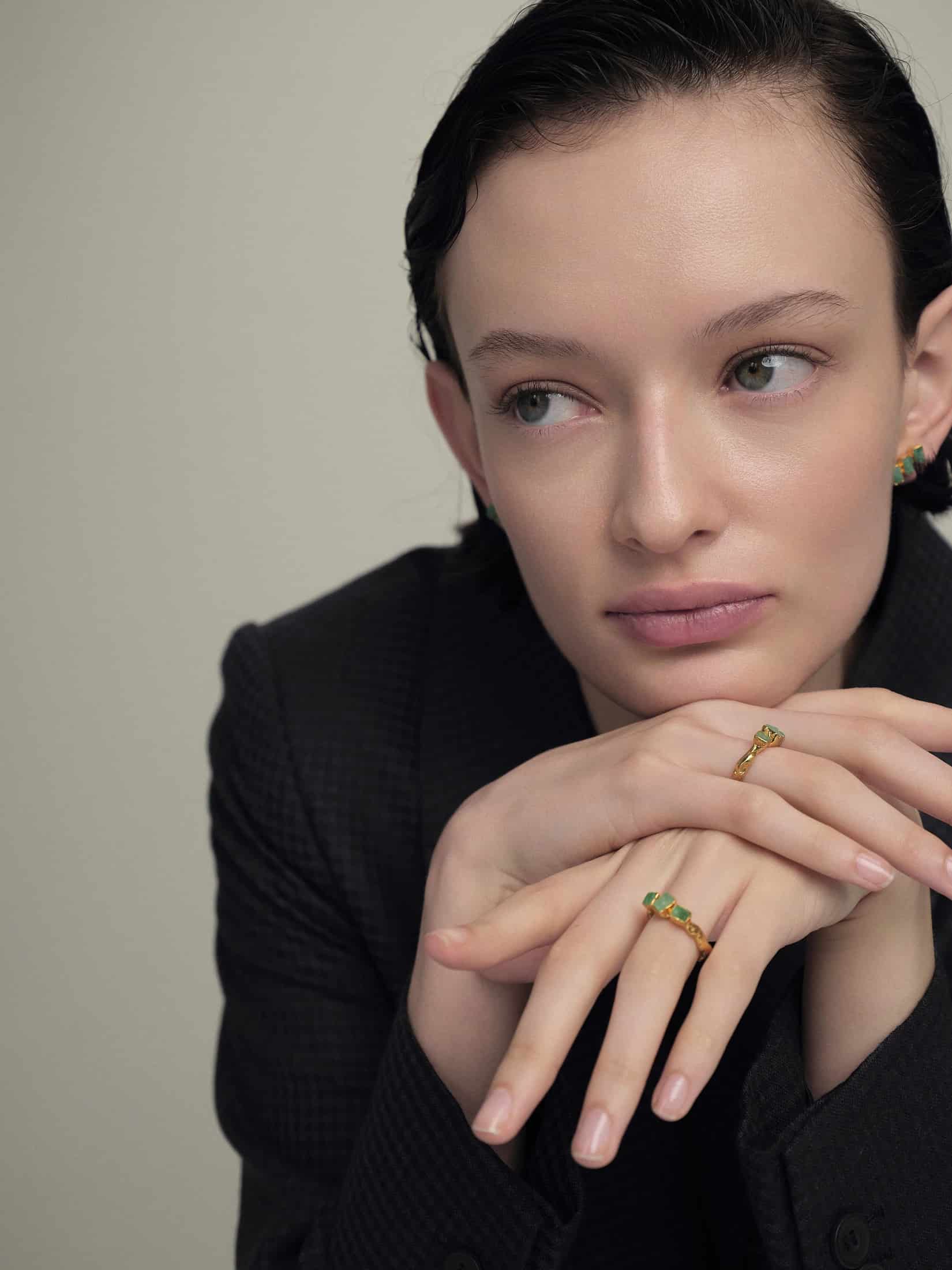 Maya 3 Stones Ring - miniatura 3