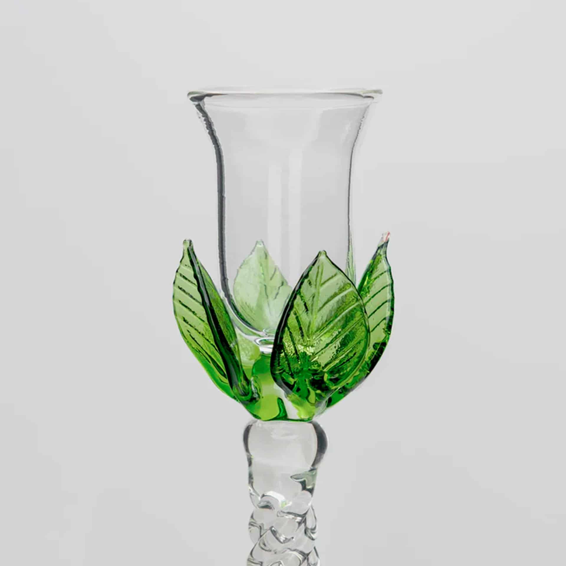Set Candelabro Hojas de Vidrio L Y M - miniatura 2