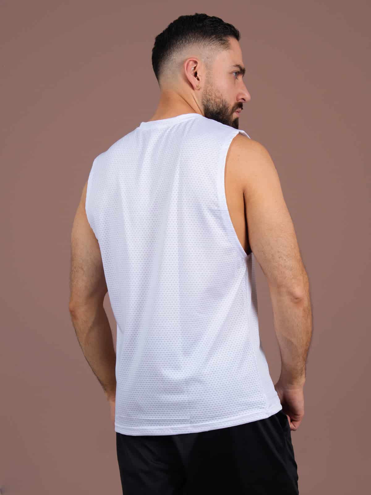 camisilla hombre panal blanco - miniatura 4