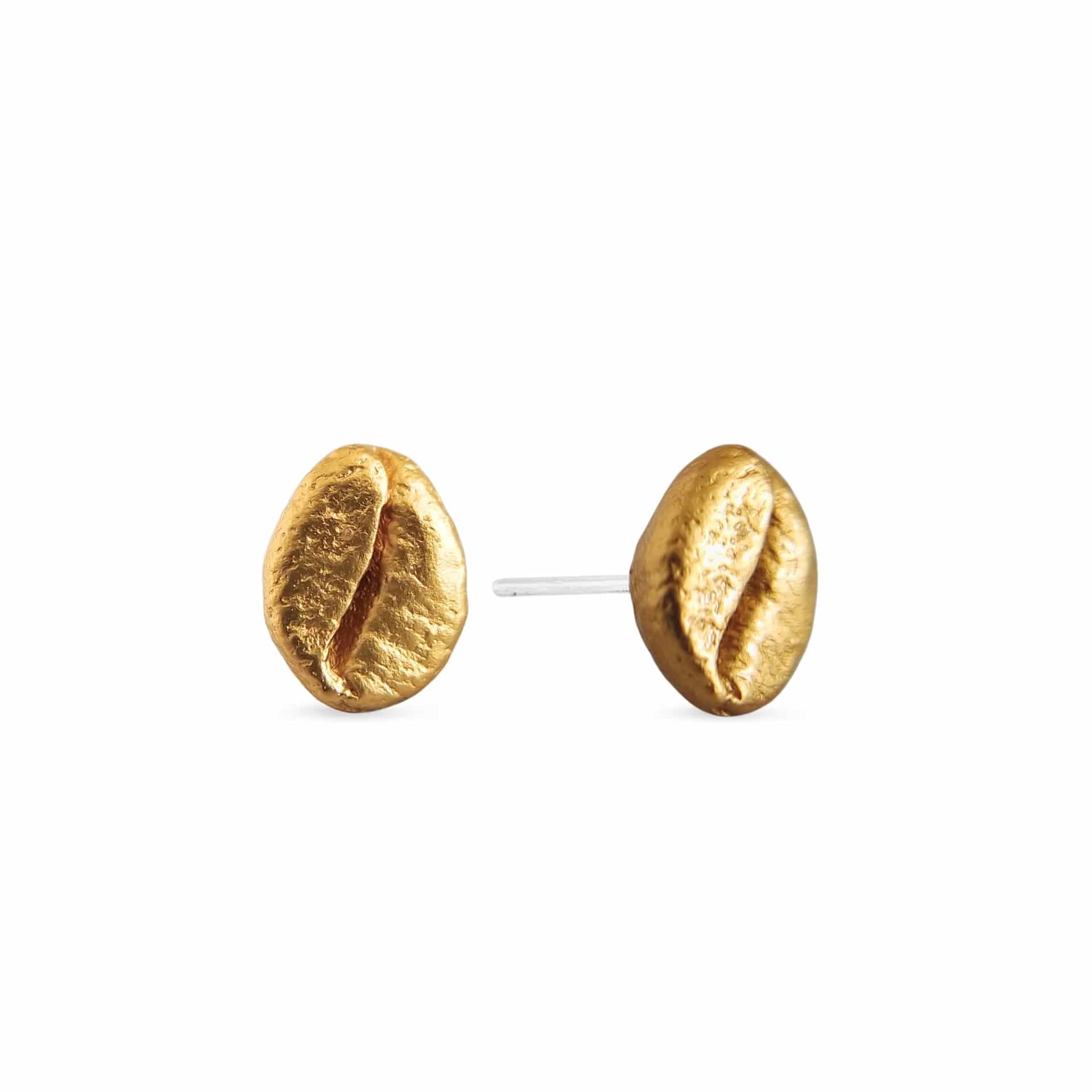 Aretes Café Iberic en plata con baño de oro - miniatura 1