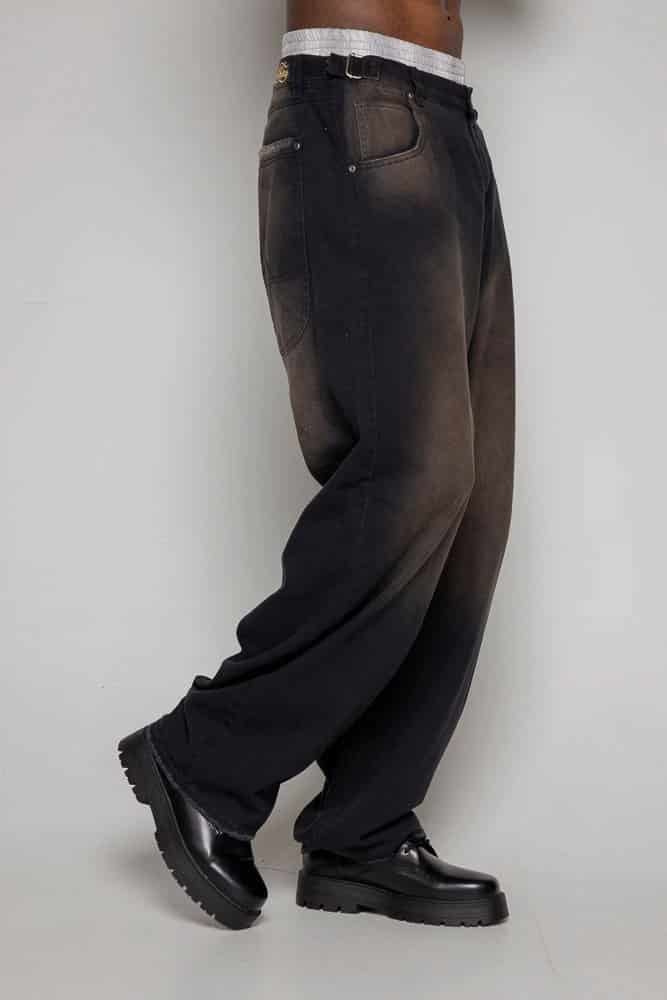 Baggy Courage Negro Desgastes - miniatura 10
