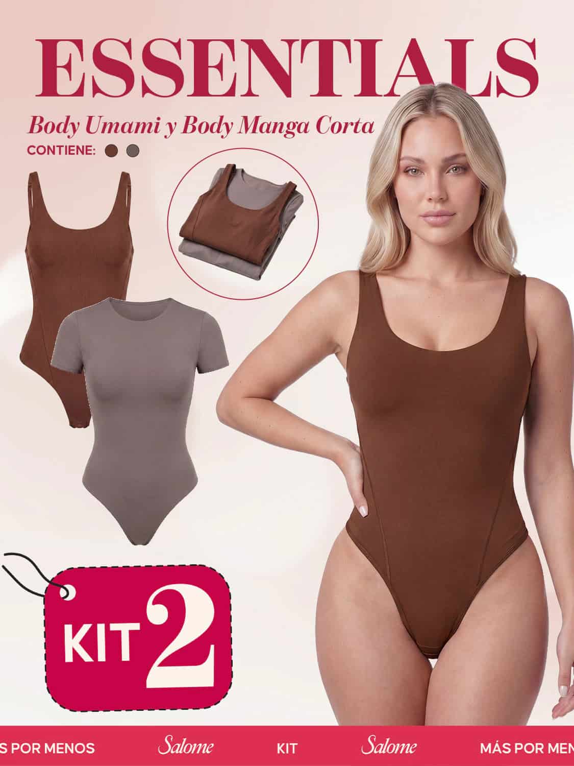 Kit Body Diario Tiras Finas & Manga Corta Sin Costuras | Salome 5005 + 5007 | 01L5 - miniatura 7
