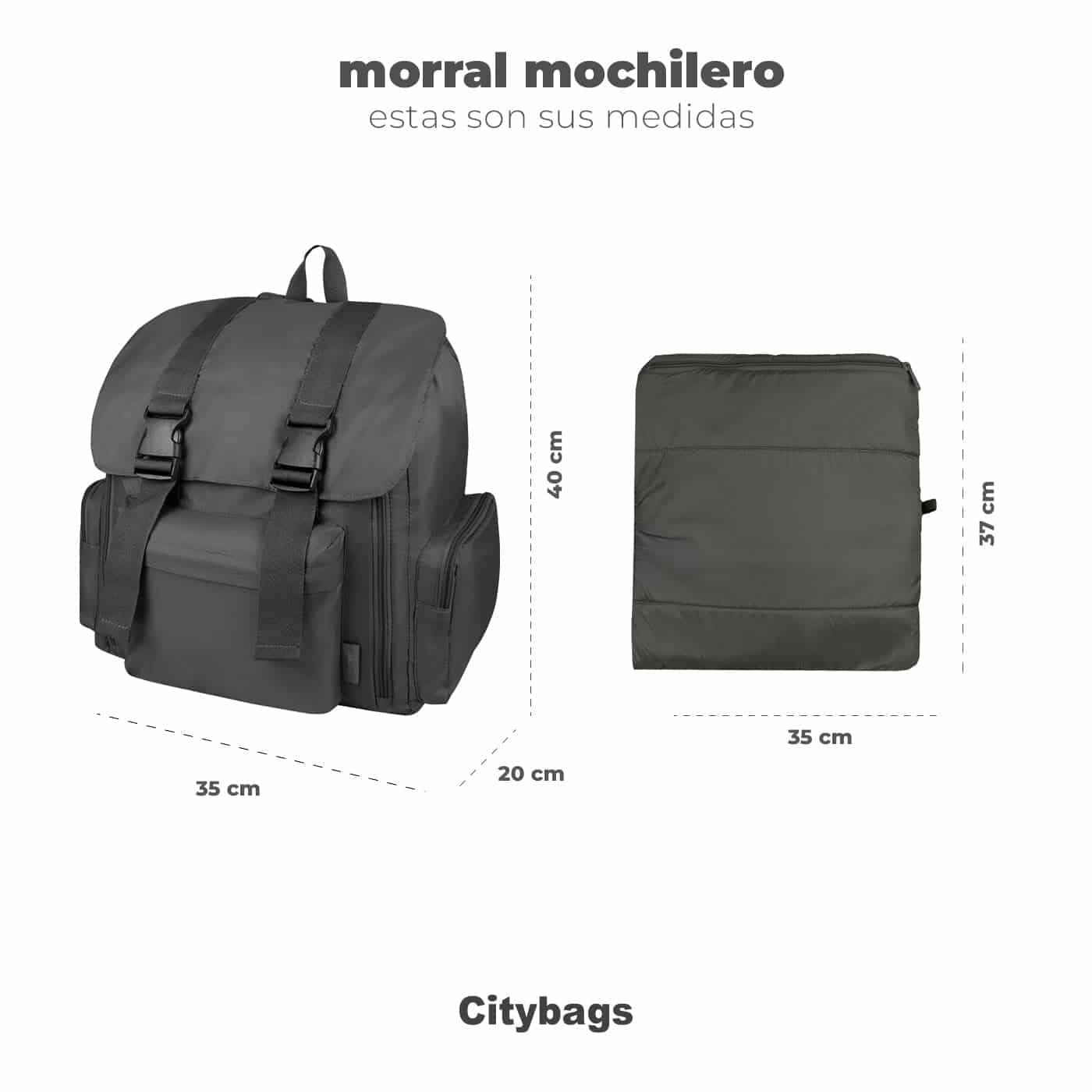 Morral Mochilero Pequeno  ULTRA Estampado Silver Citybags Multicolor - miniatura 10