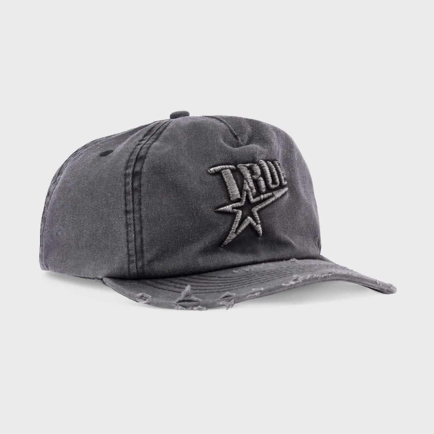 Star Washed Golfer Cap - Black - miniatura 1