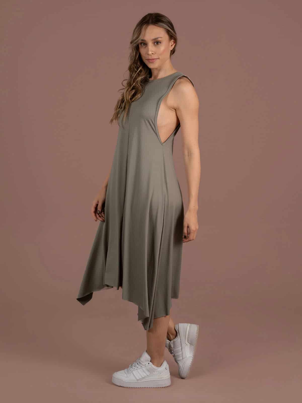 Vestido danila melon verde seco - miniatura 4