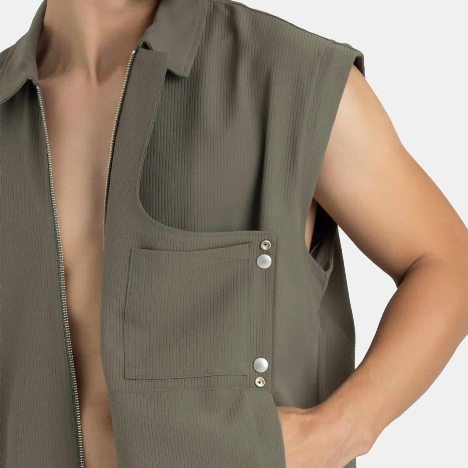 Convertible Utility Jacket Military Green - miniatura 14