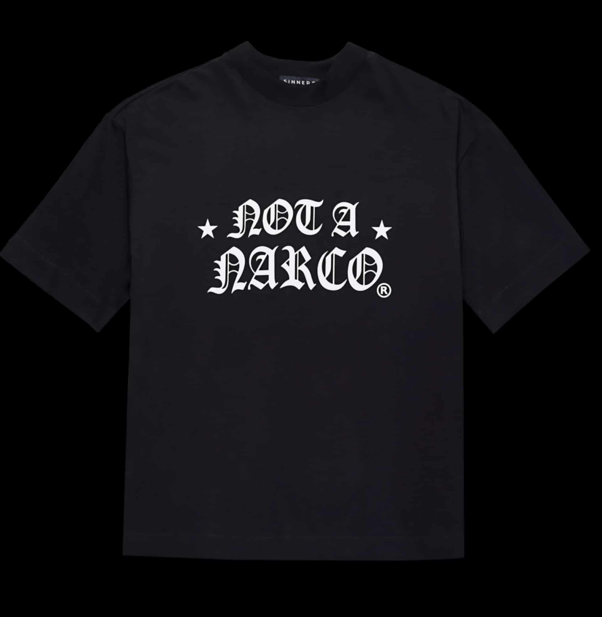NOT A NARCO STAR BLACK T-SHIRT - miniatura 1