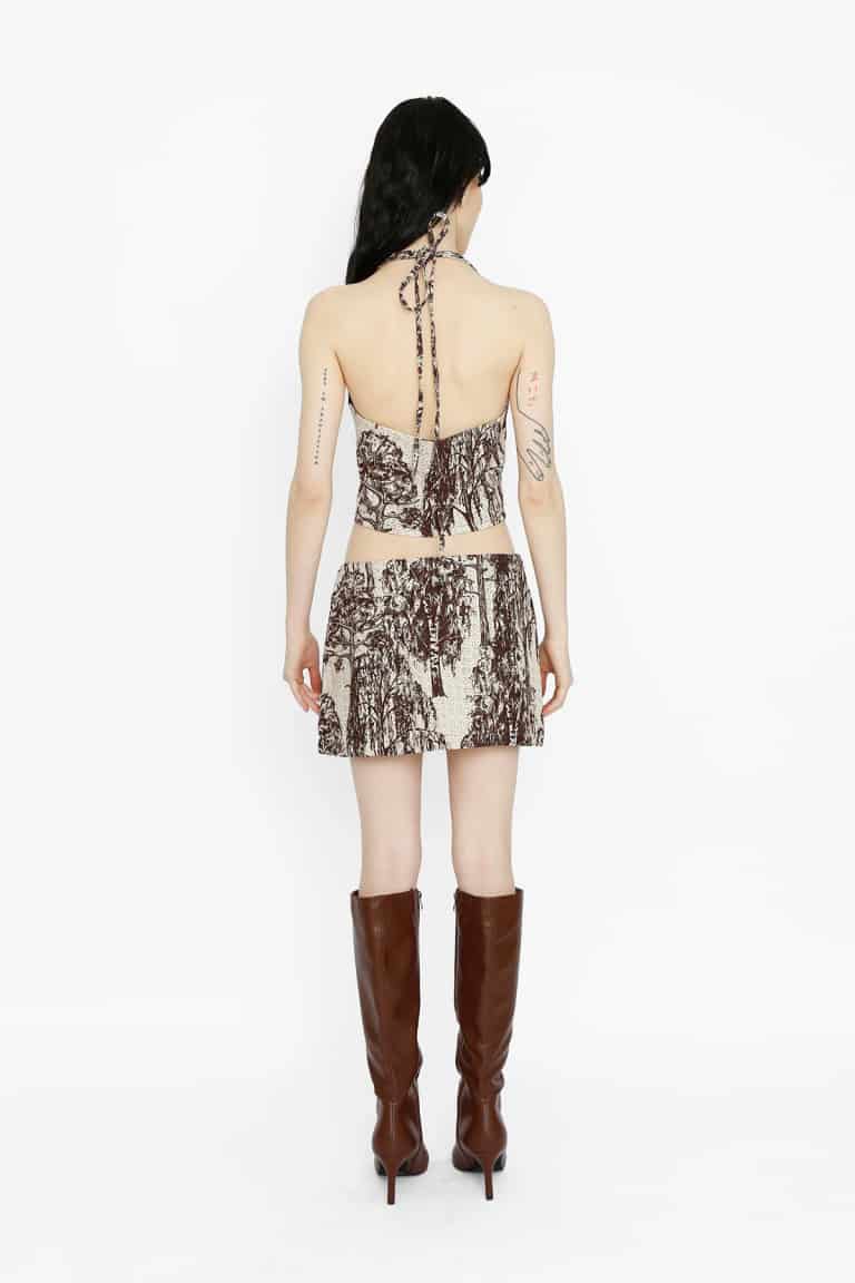 Halter Vest In Brown Willow - miniatura 2