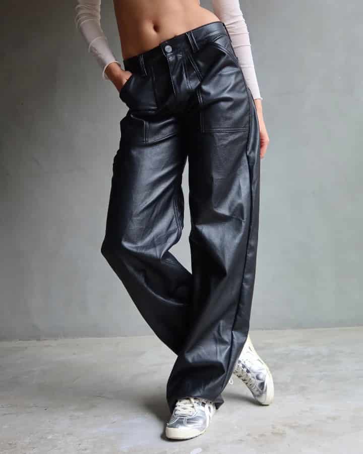 PANTALÓN DE CUERINA NEGRO MIAMI VICE - miniatura 6