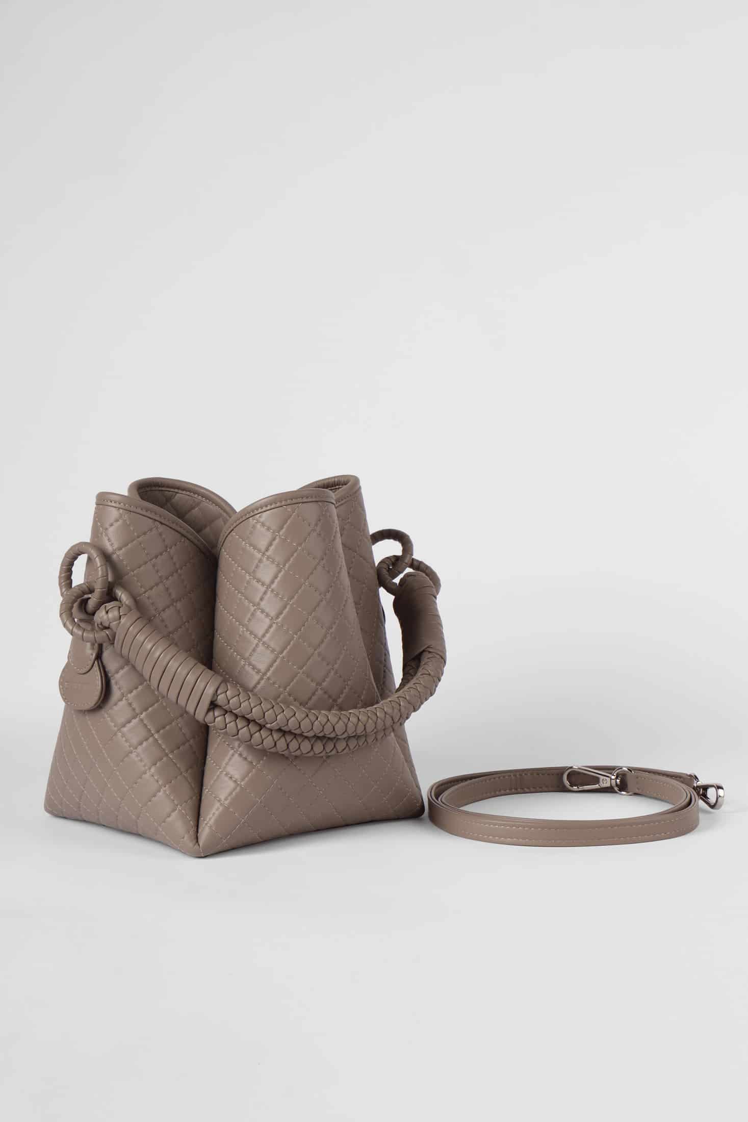Tulip Bucket Bag, Taupe - miniatura 4