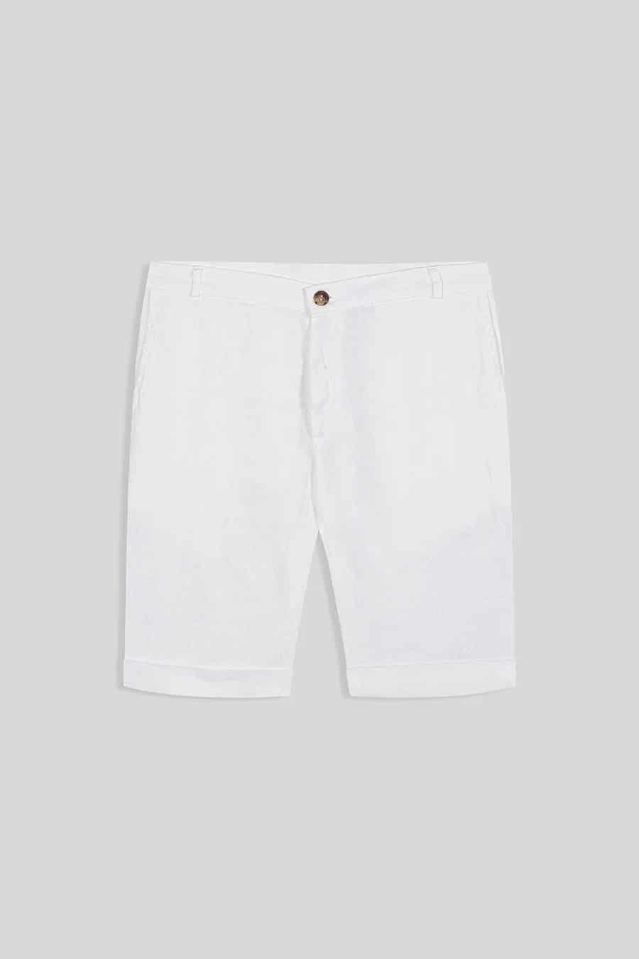 Men's linen bermuda white - miniatura 6