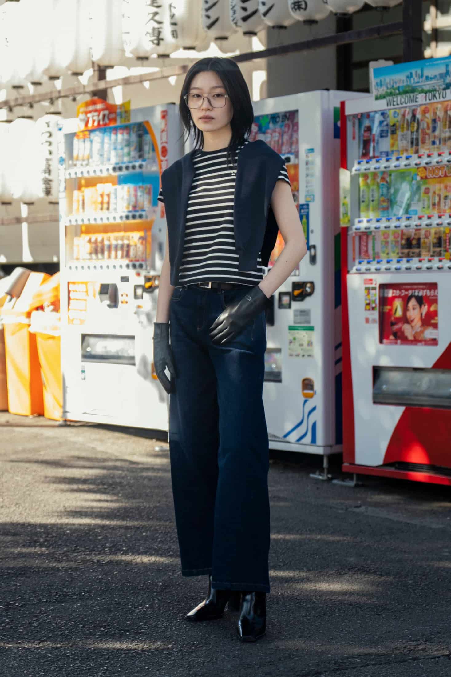 Jean Elastico De Mujer Wideleg Azul Oscuro - miniatura 3
