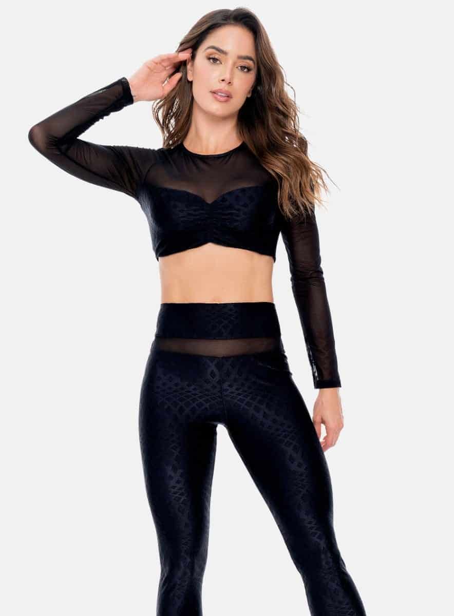 TOP DEPORTIVO EN TELA JACQUARD CON RECOGIDO - PRECIO ESPECIAL - miniatura 2