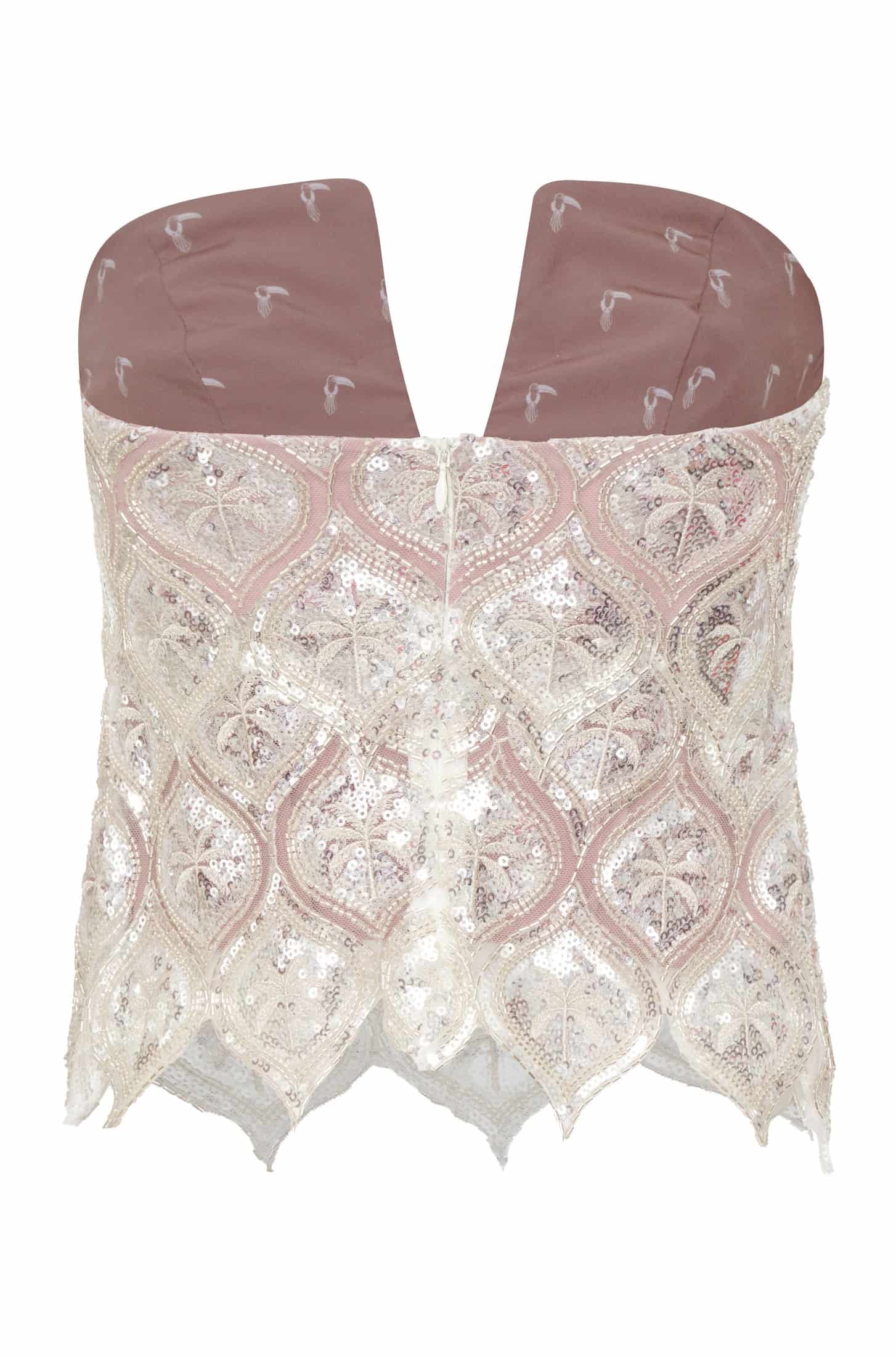 Luciana Palms Sequined Top / Silver - miniatura 2