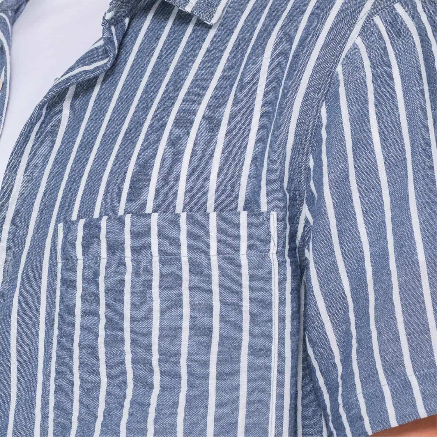 Vertical Stripes S/S Shirt Light Blue - miniatura 5