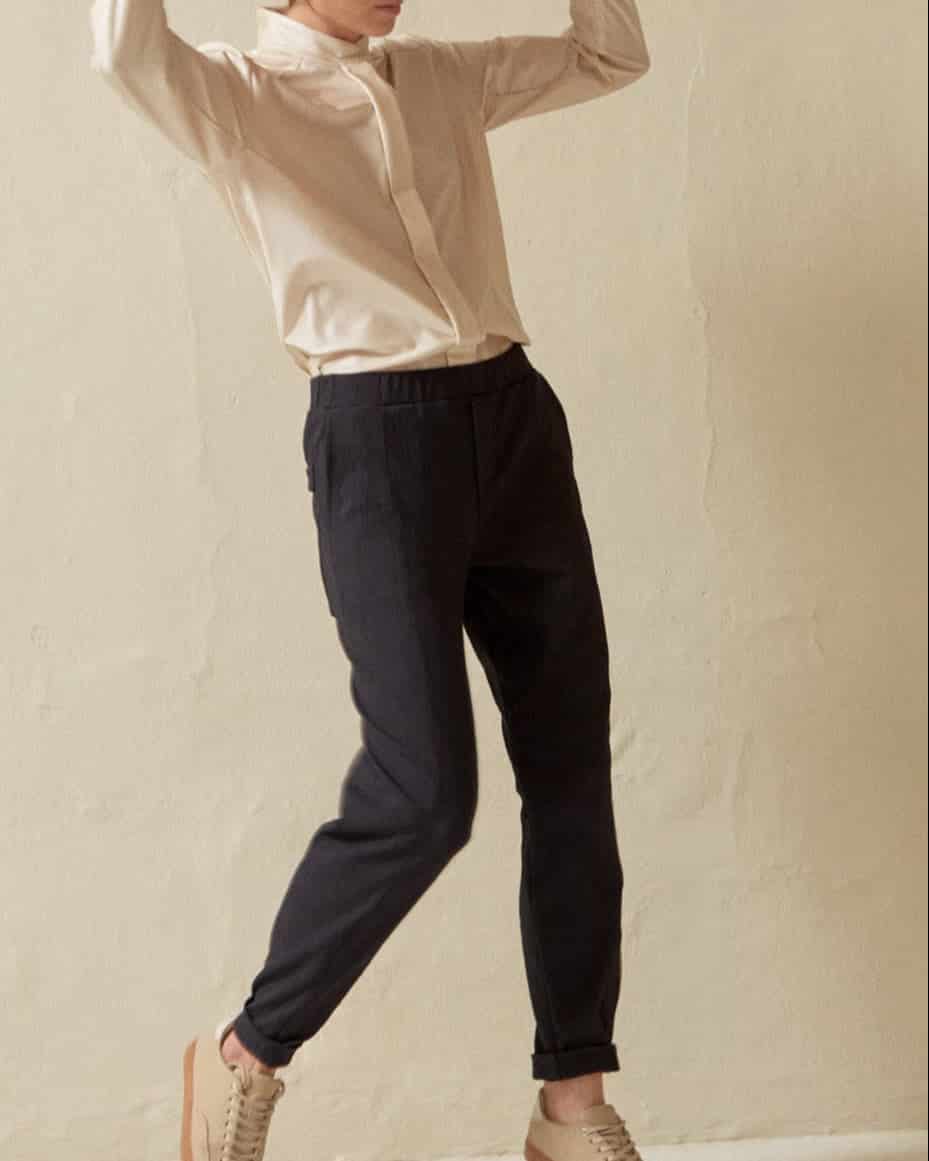 Pantalón Tech Formal Negro Textura SAMURAI - miniatura 3