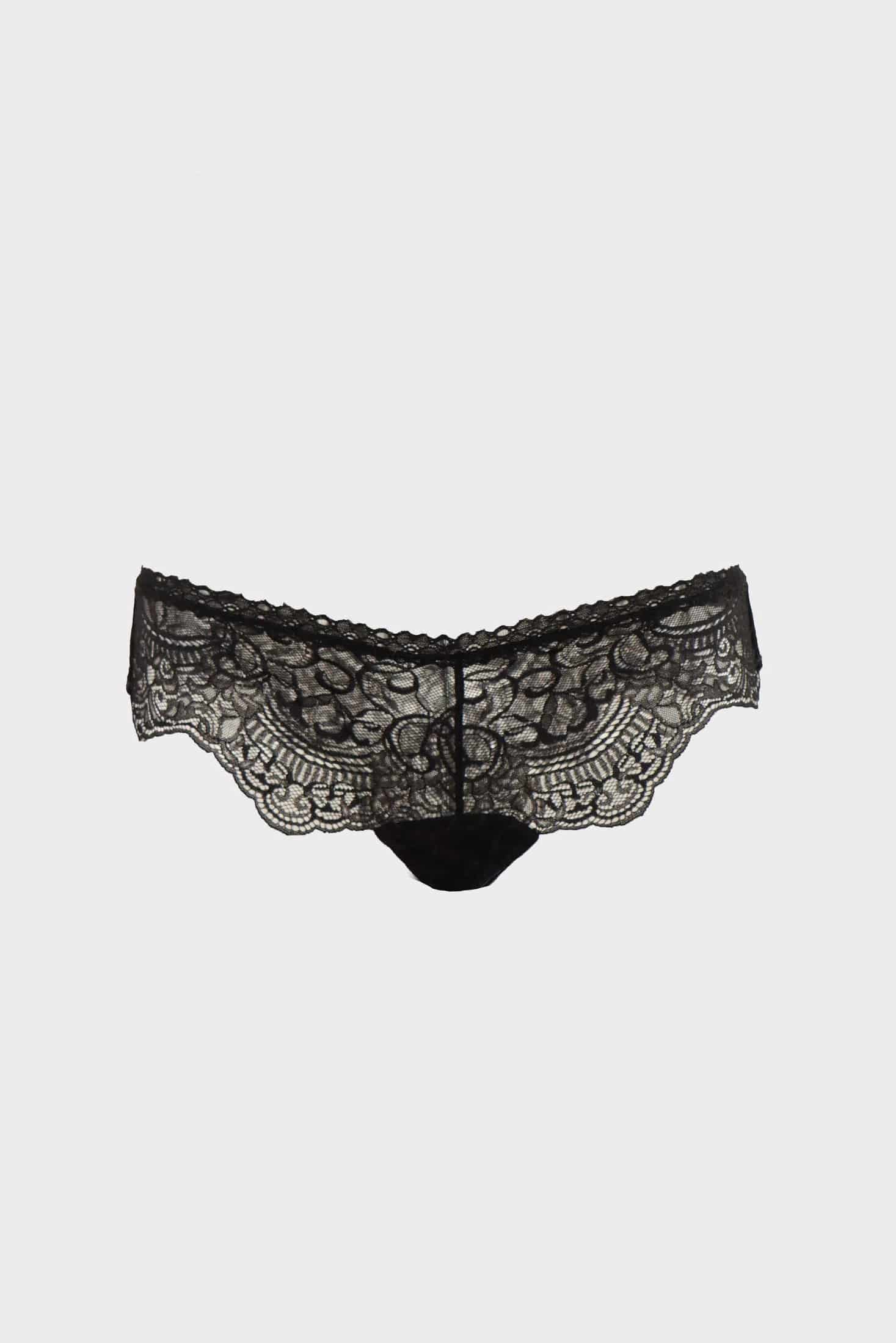 CULOTTE ELLIPSE EN ENCAJE SEXY TOTAL COMODIDAD BOREAL NEGRO - miniatura 2