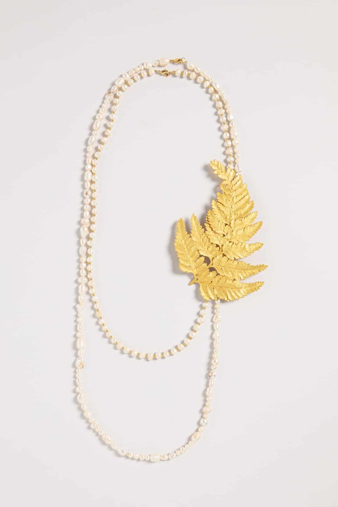 LACE FERN NECKLACE AND PIN - miniatura 3