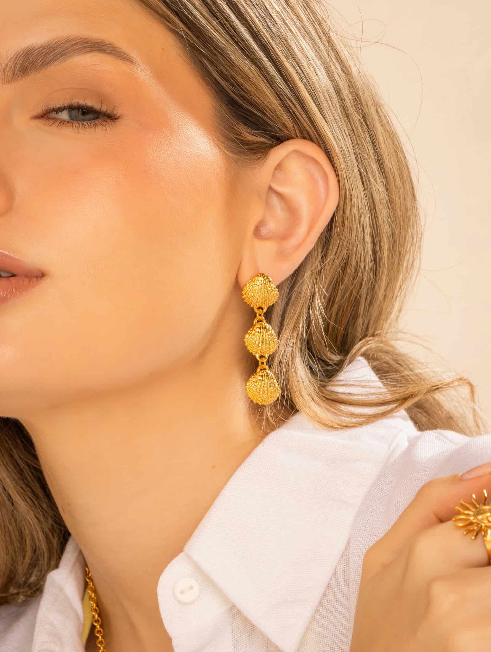 Maxi Aretes Concha Largo - miniatura 8