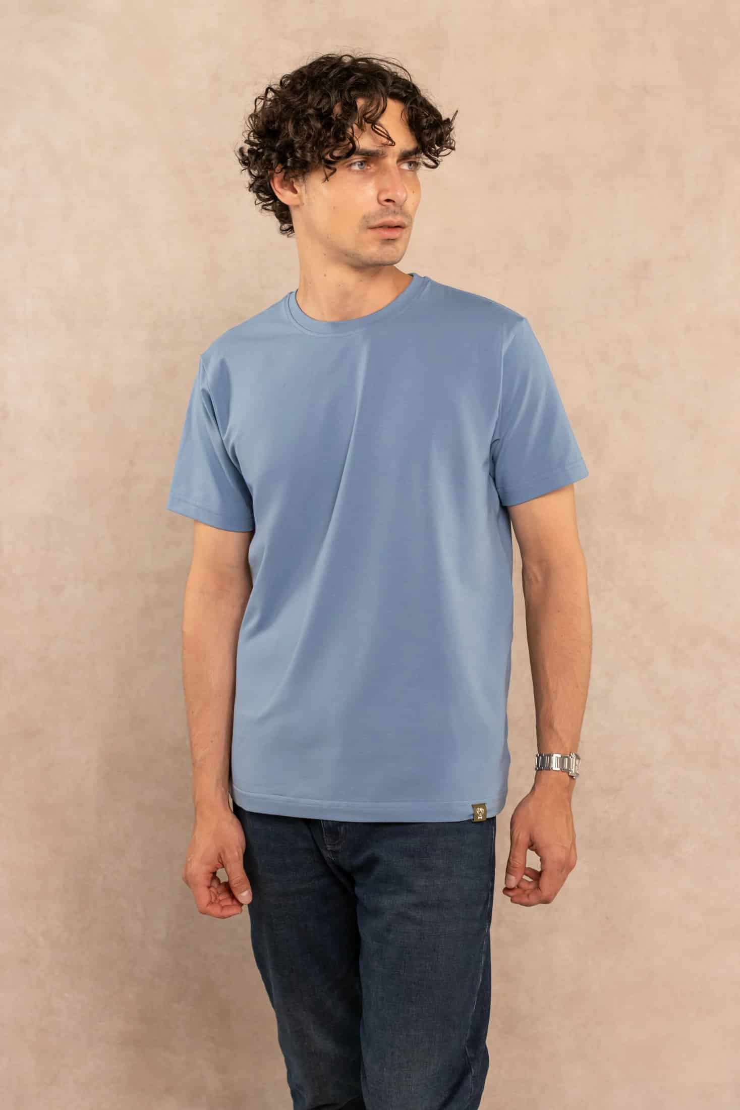 Camiseta Antimanchas Azul Chino - Talla Regular - miniatura 3