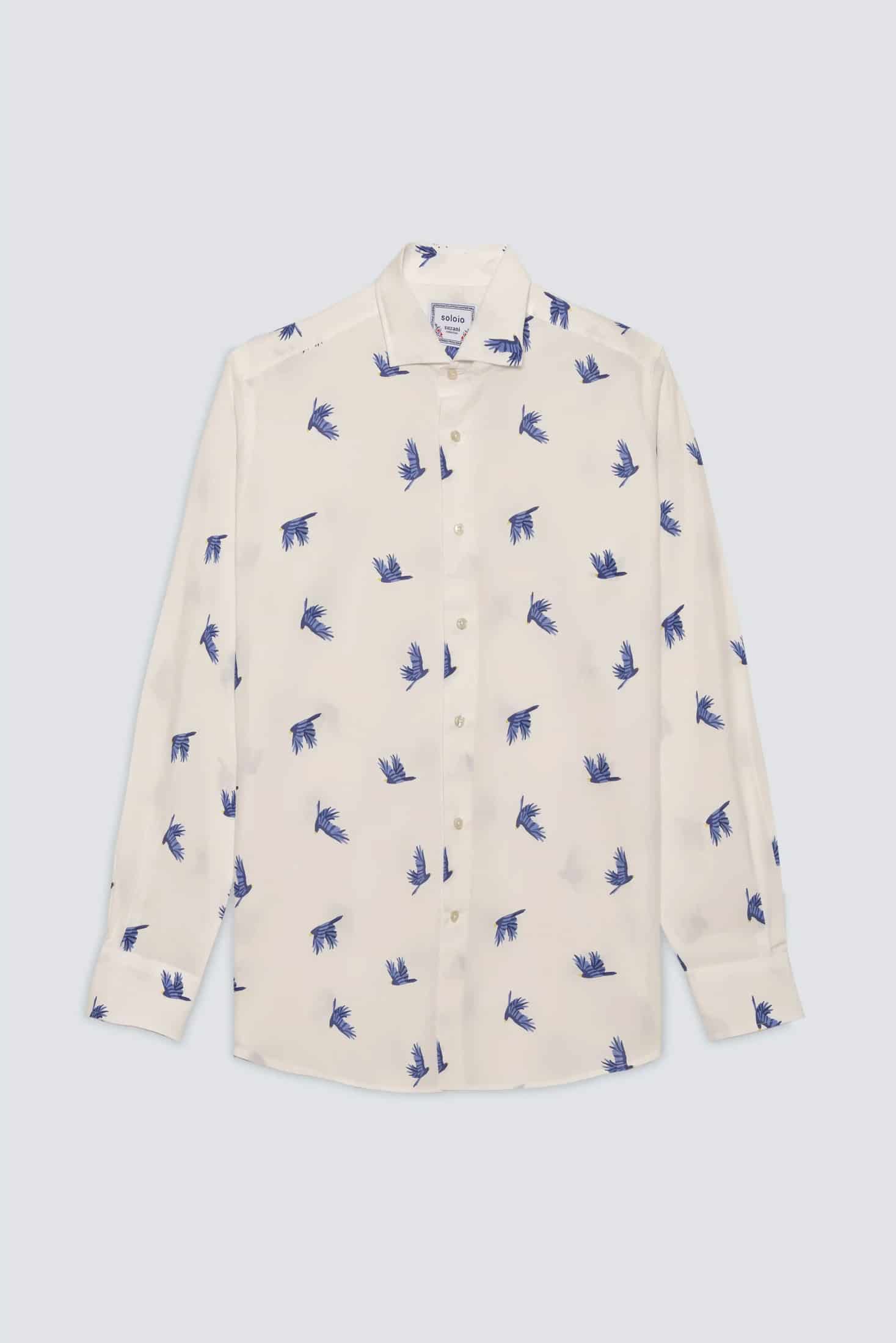 Men's cotton shirt white prosperita - miniatura 1