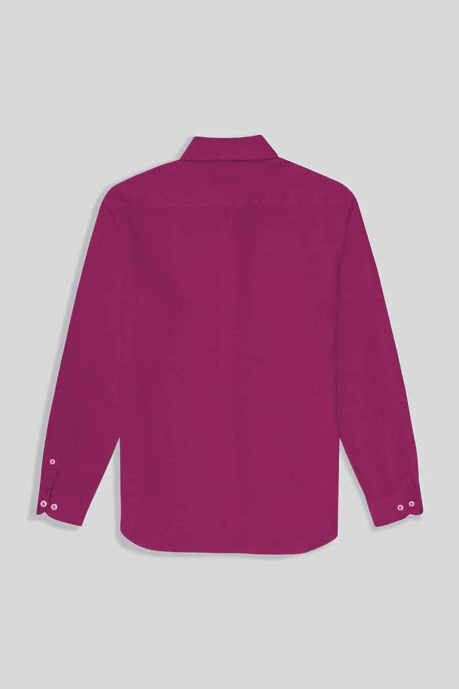 Men's linen shirt fuxia - miniatura 3