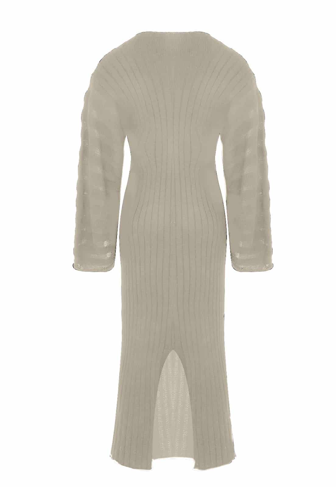 RIBBED WOVEN DRESS - miniatura 9