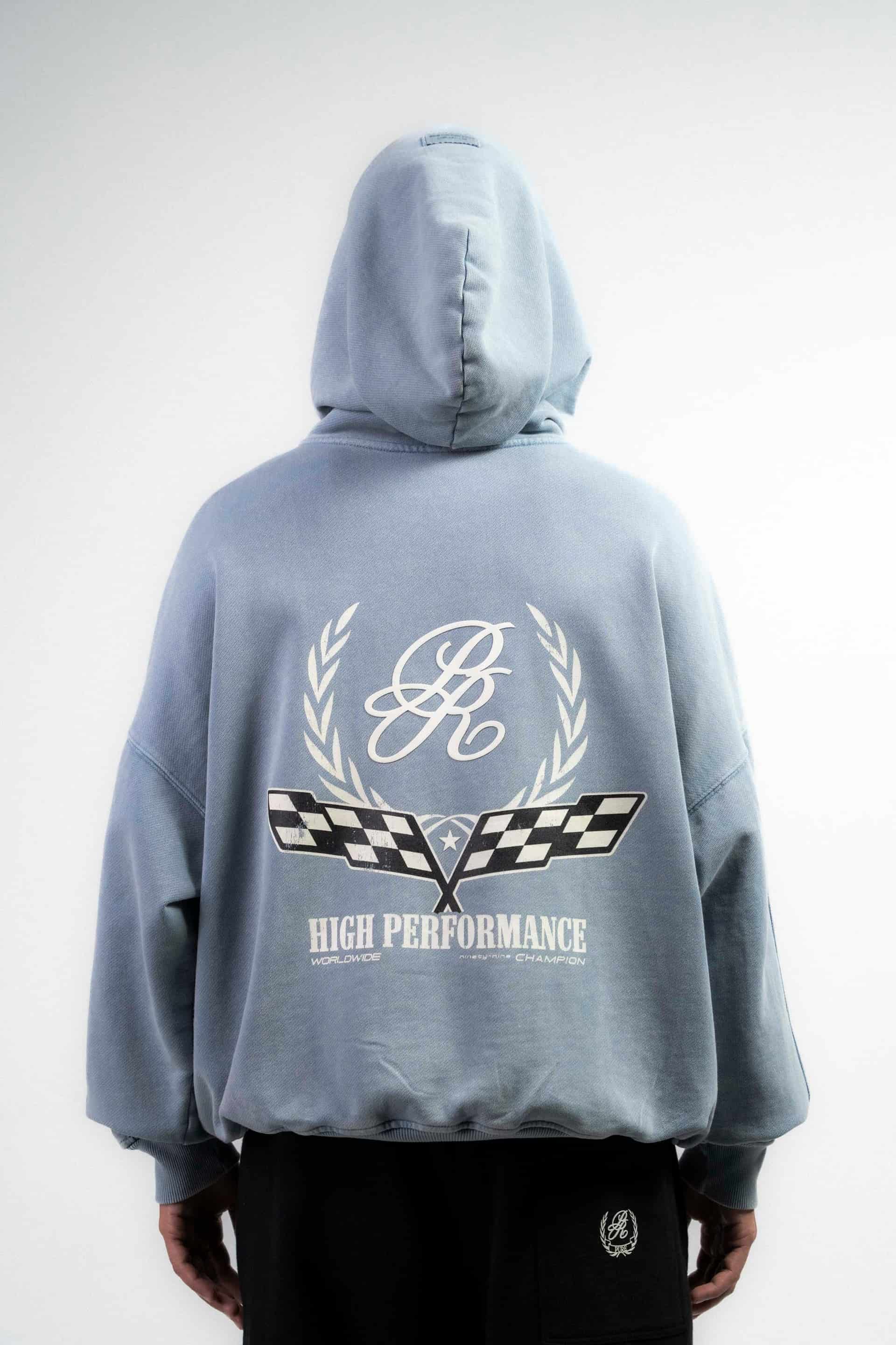 Overdrive Washed Blue Hoodie - miniatura 3