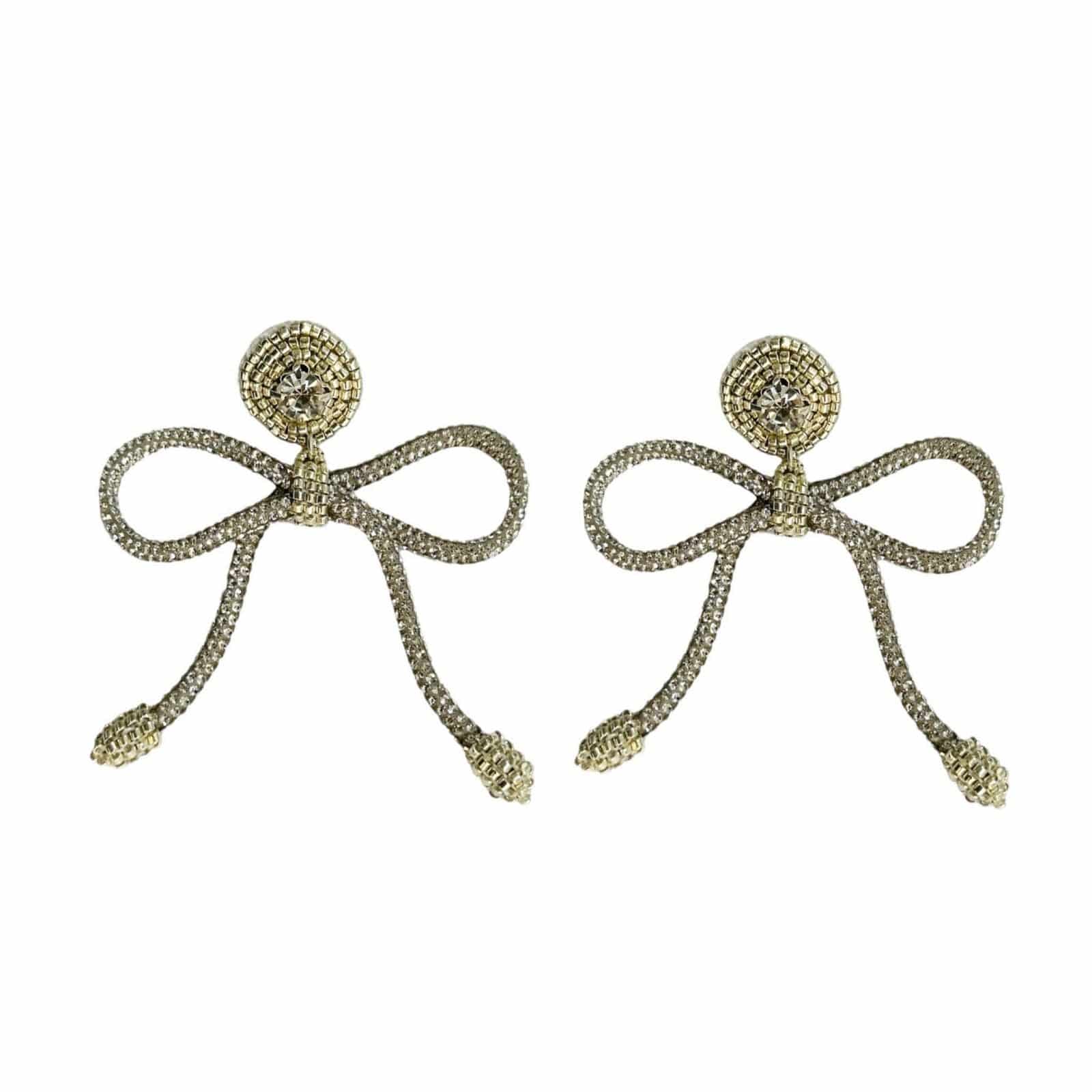 Merry Bow Silver Earrings - miniatura 4