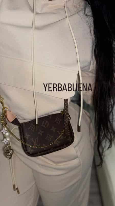 CONJUNTO LOUIS VUITTON MONOGRAM CIERRE NUDE - miniatura 4