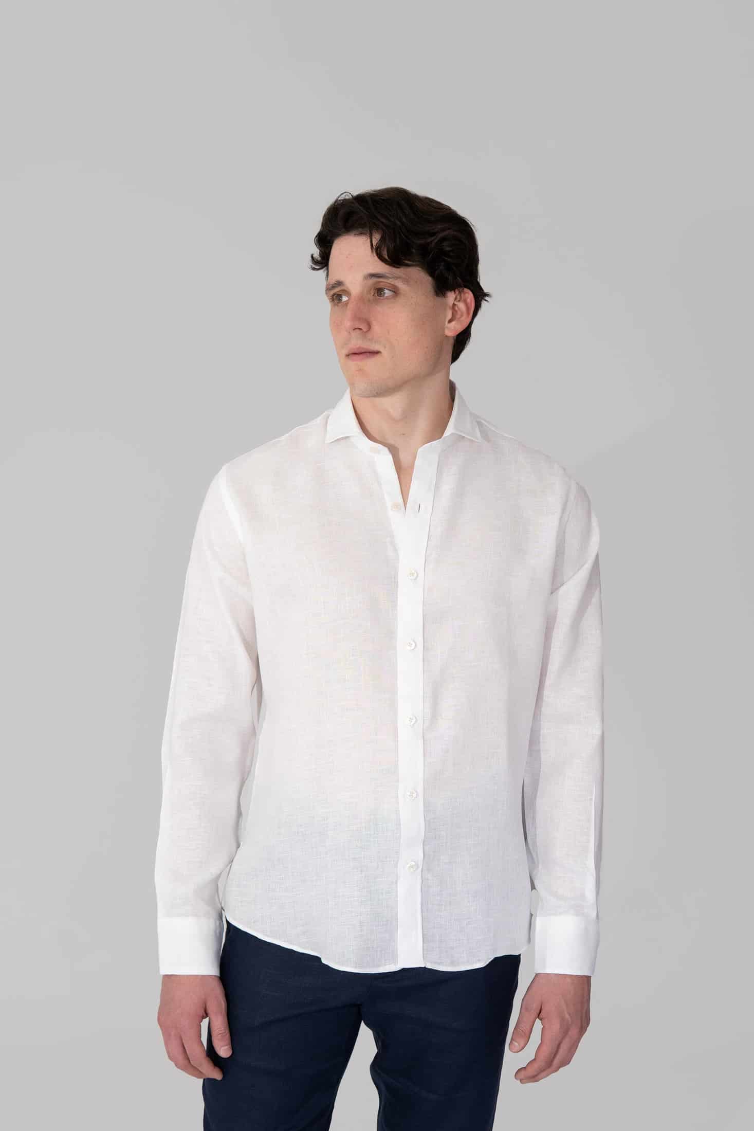 Camisas 100% Lino Cuello Francés - miniatura 1
