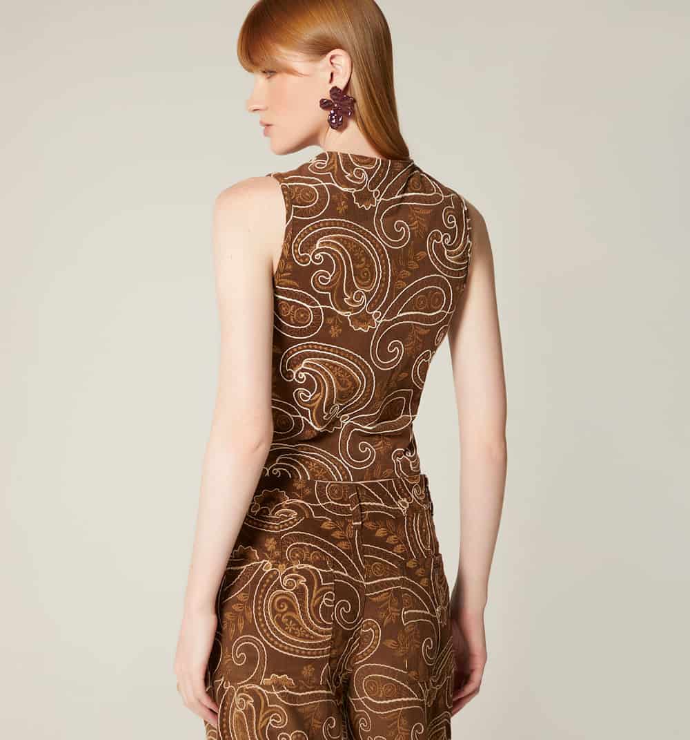 Chaleco en jacquard corduroy - miniatura 5