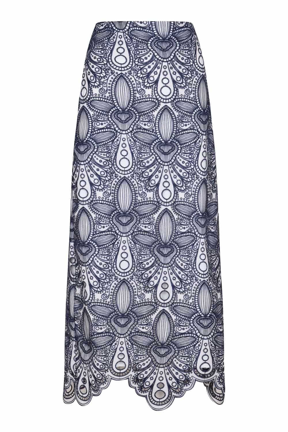 Falda marsella ivory navy - miniatura 2