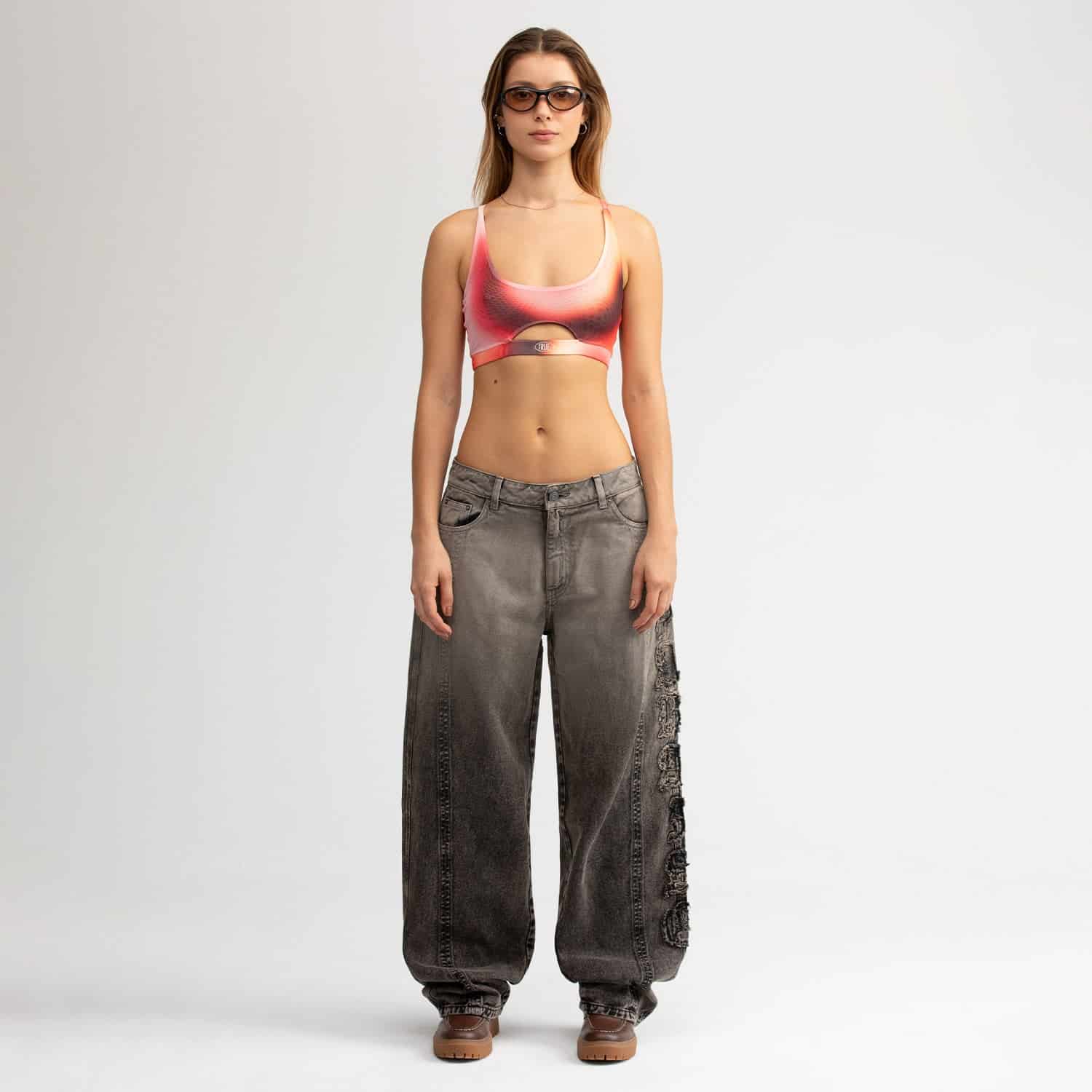 Barrel Denim Pants - Washed Black - miniatura 4
