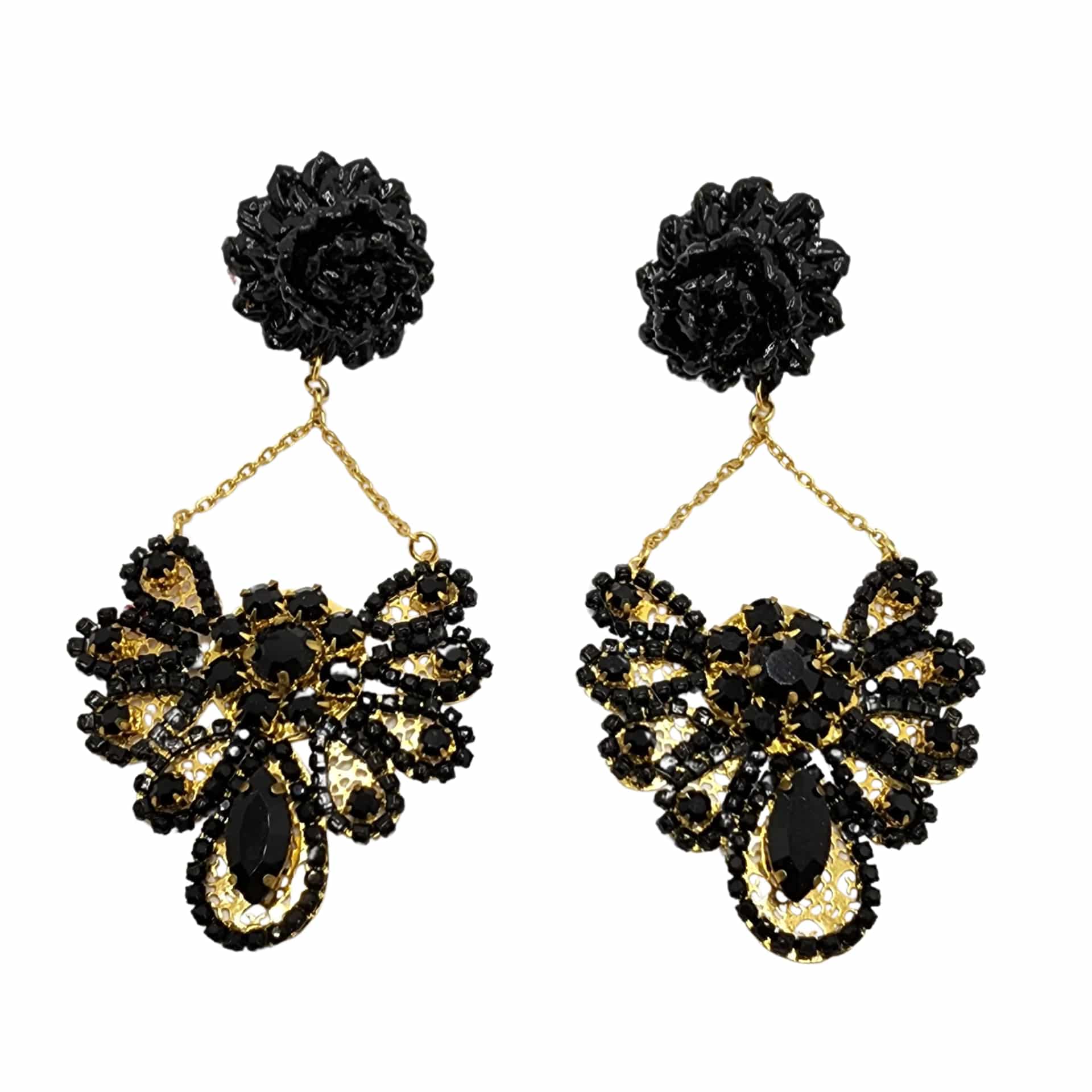 Bloom Fan Statement Earrings - miniatura 2