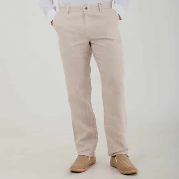 PANTALON 100% LINO HOMBRE - miniatura 1