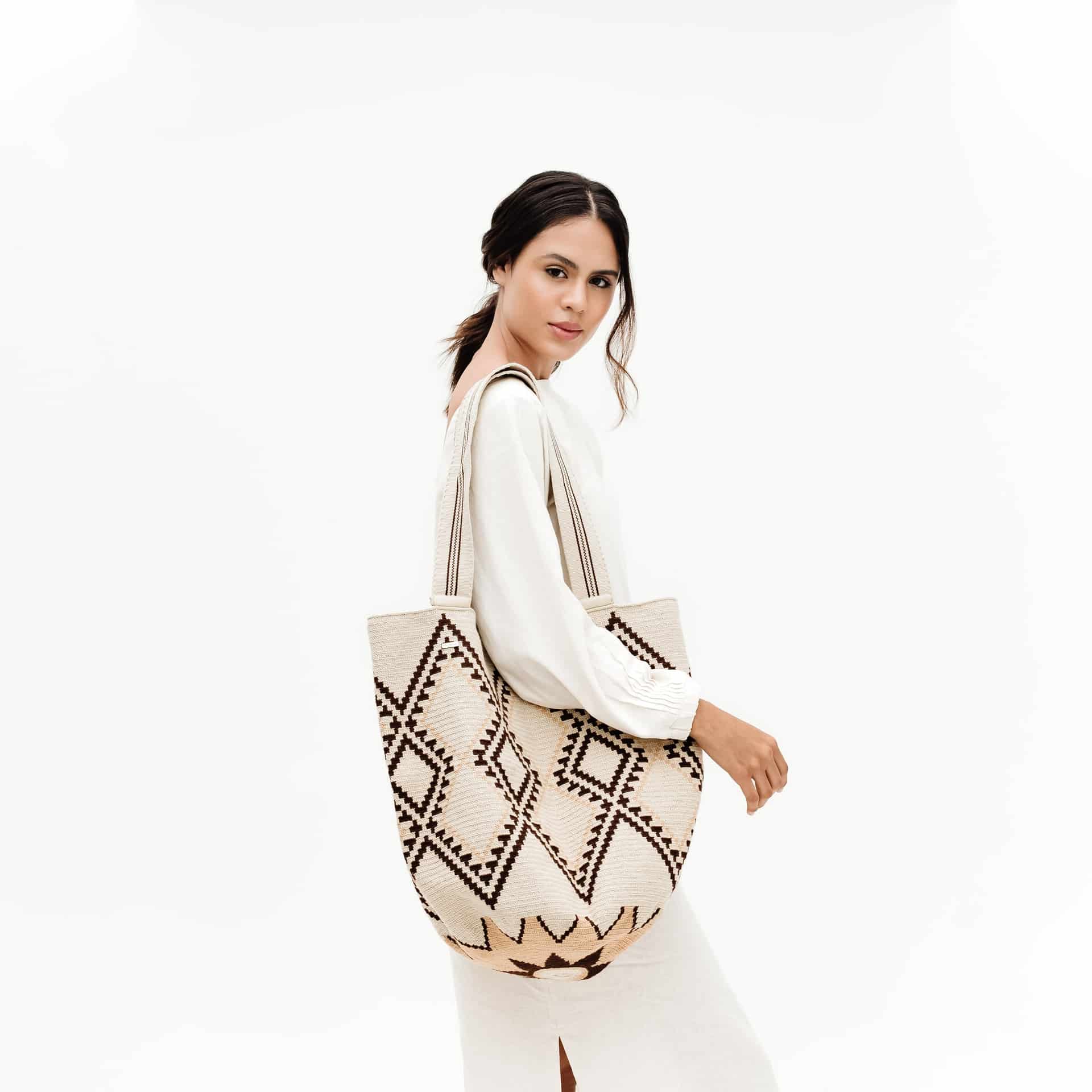 Maxi Bolso Wayuu Arena/Marrón - miniatura 5