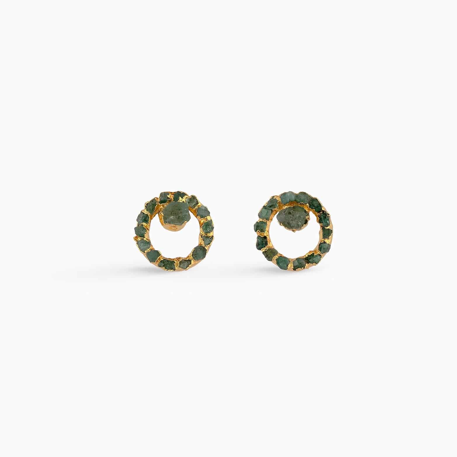 Iris Earrings Emerald - miniatura 1