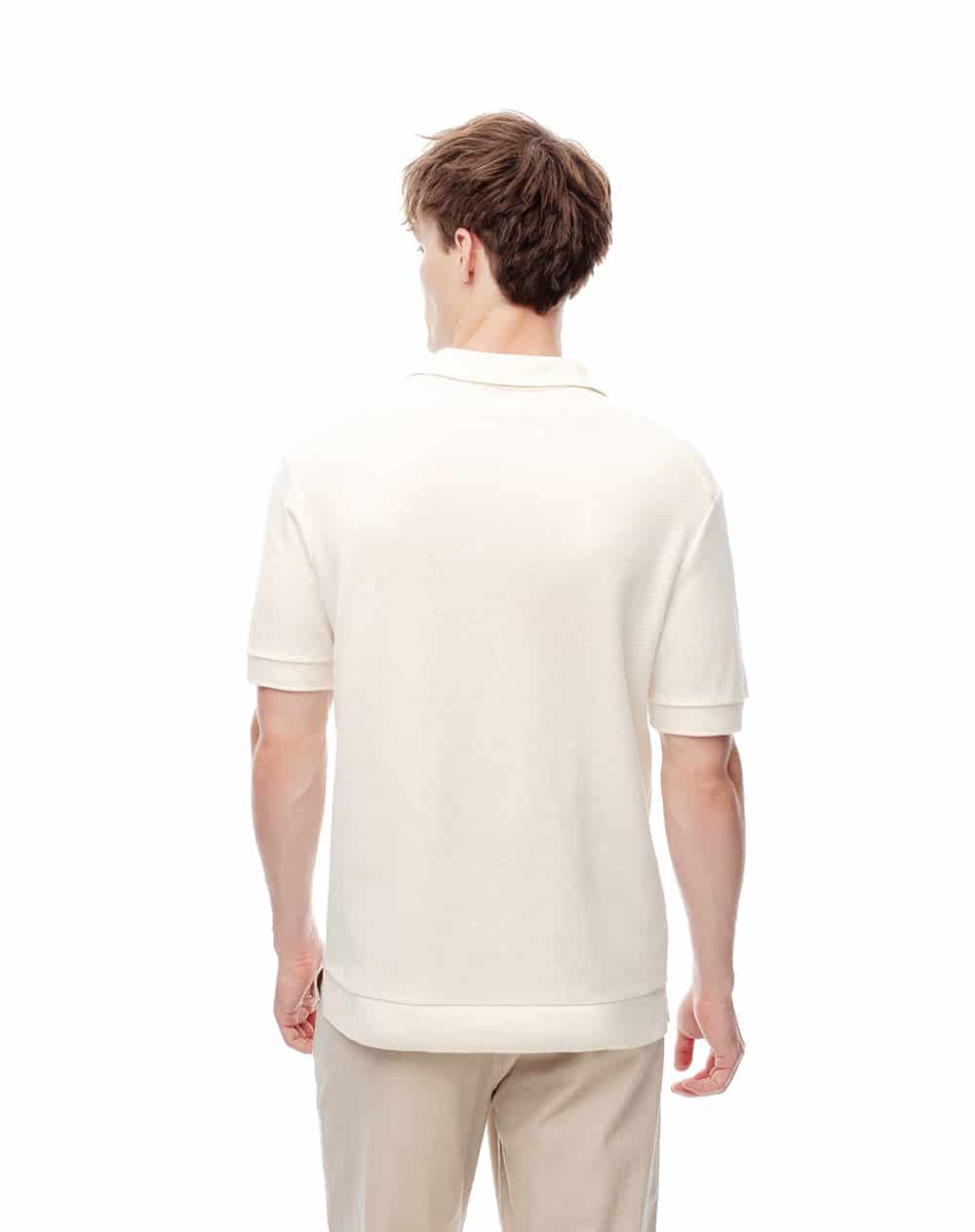 Polo regular algodón vainilla hombre - miniatura 3