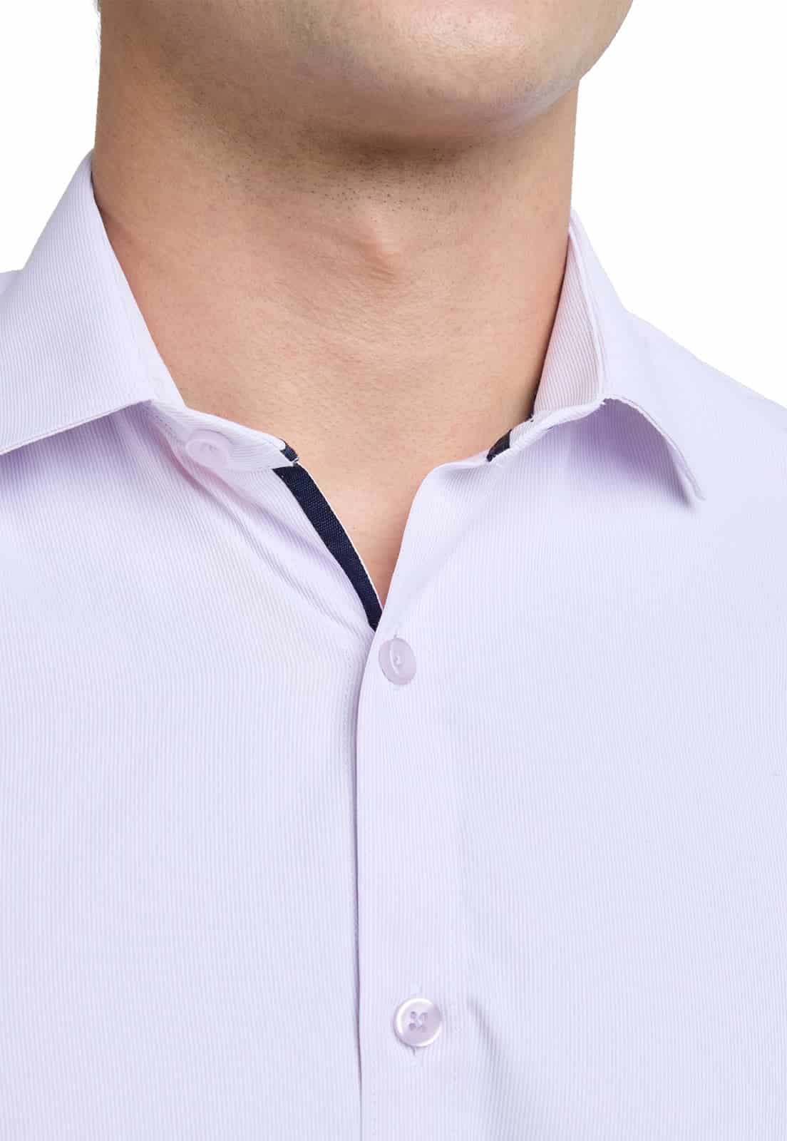 Camisa lila con minirayas - miniatura 4