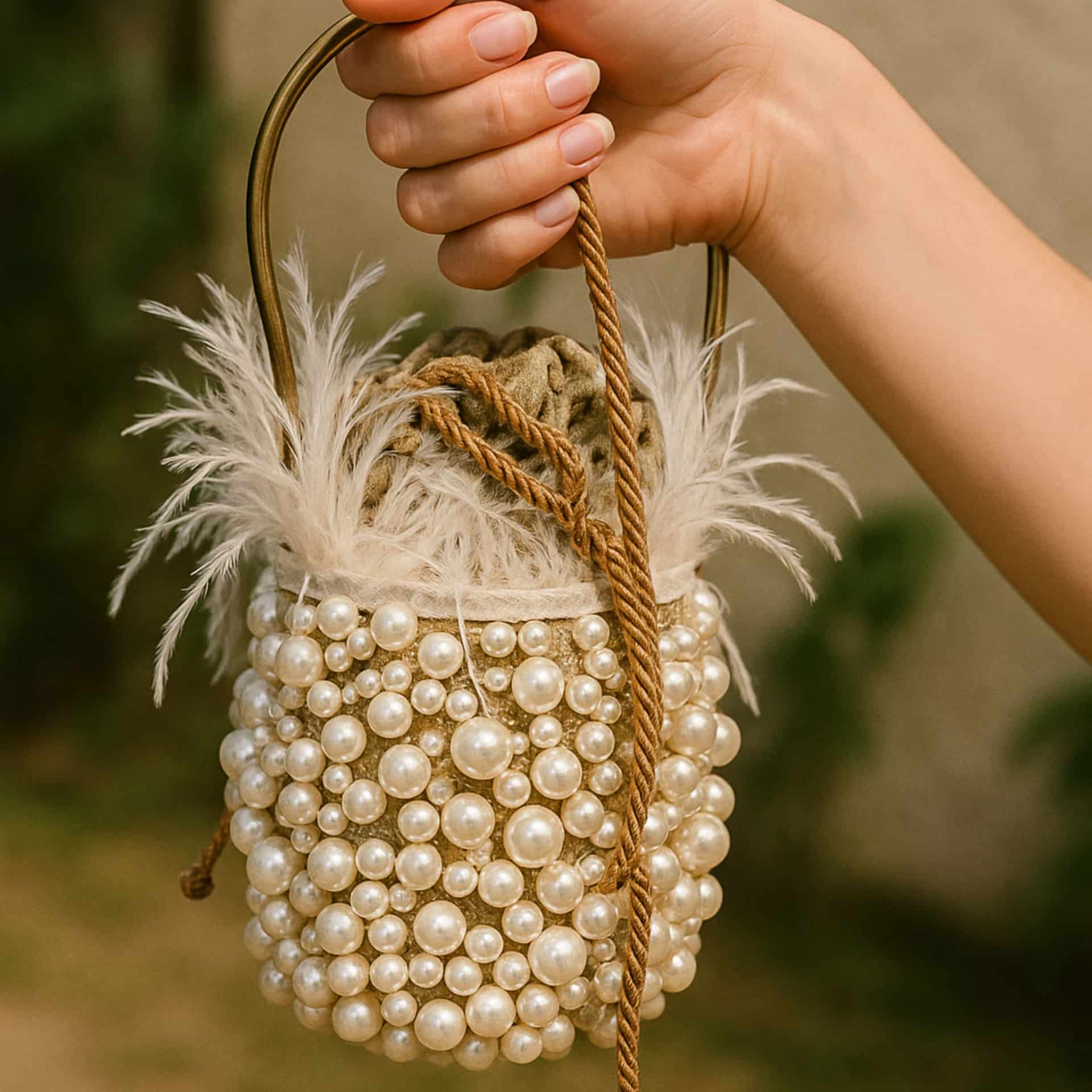 Minaudière White Pearls Bag - miniatura 2
