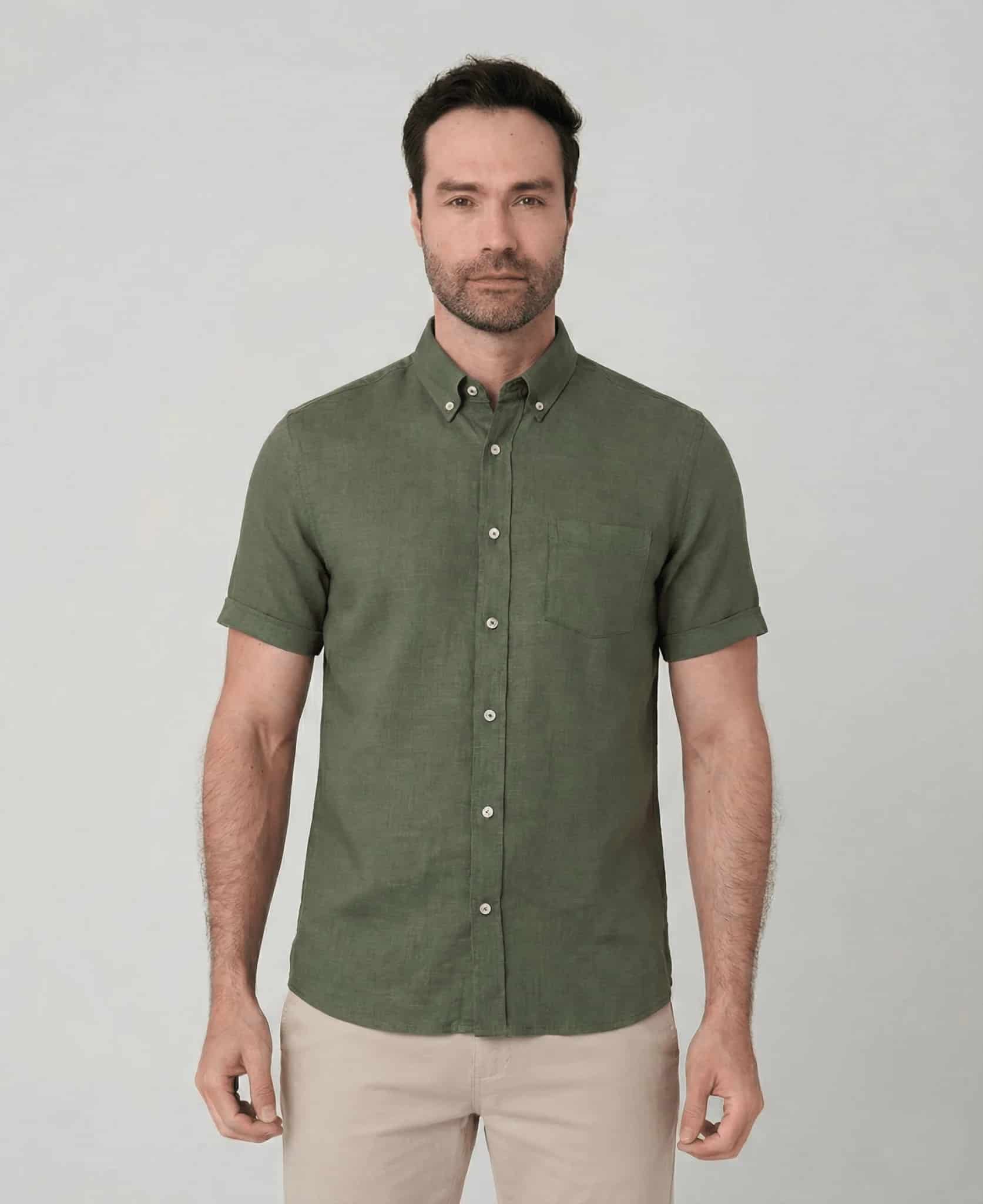 Camisa con bolsillo manga corta para hombre Jon Sonen 027225037 - miniatura 4