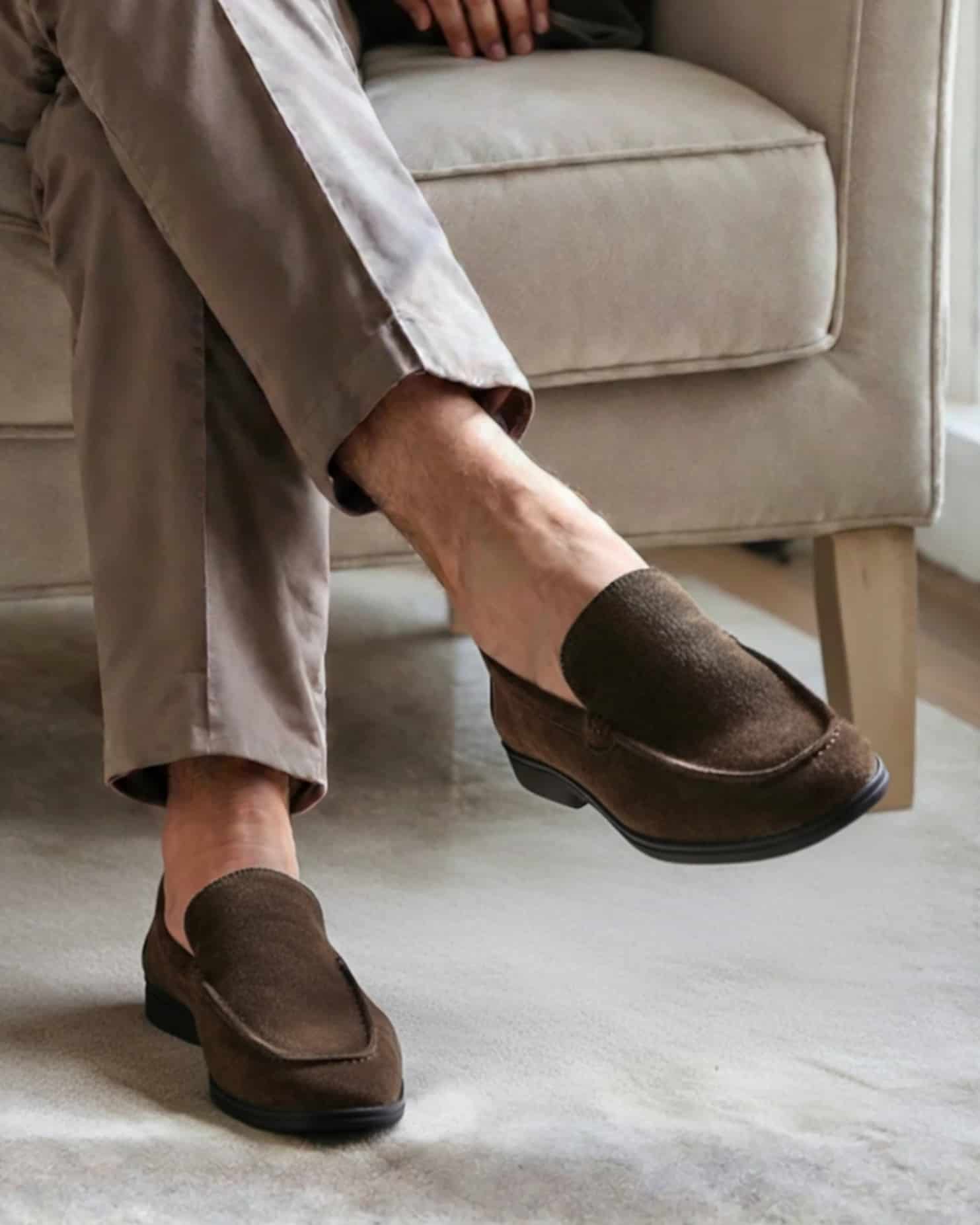 Premium Suede Loafers - Black Soles - miniatura 1