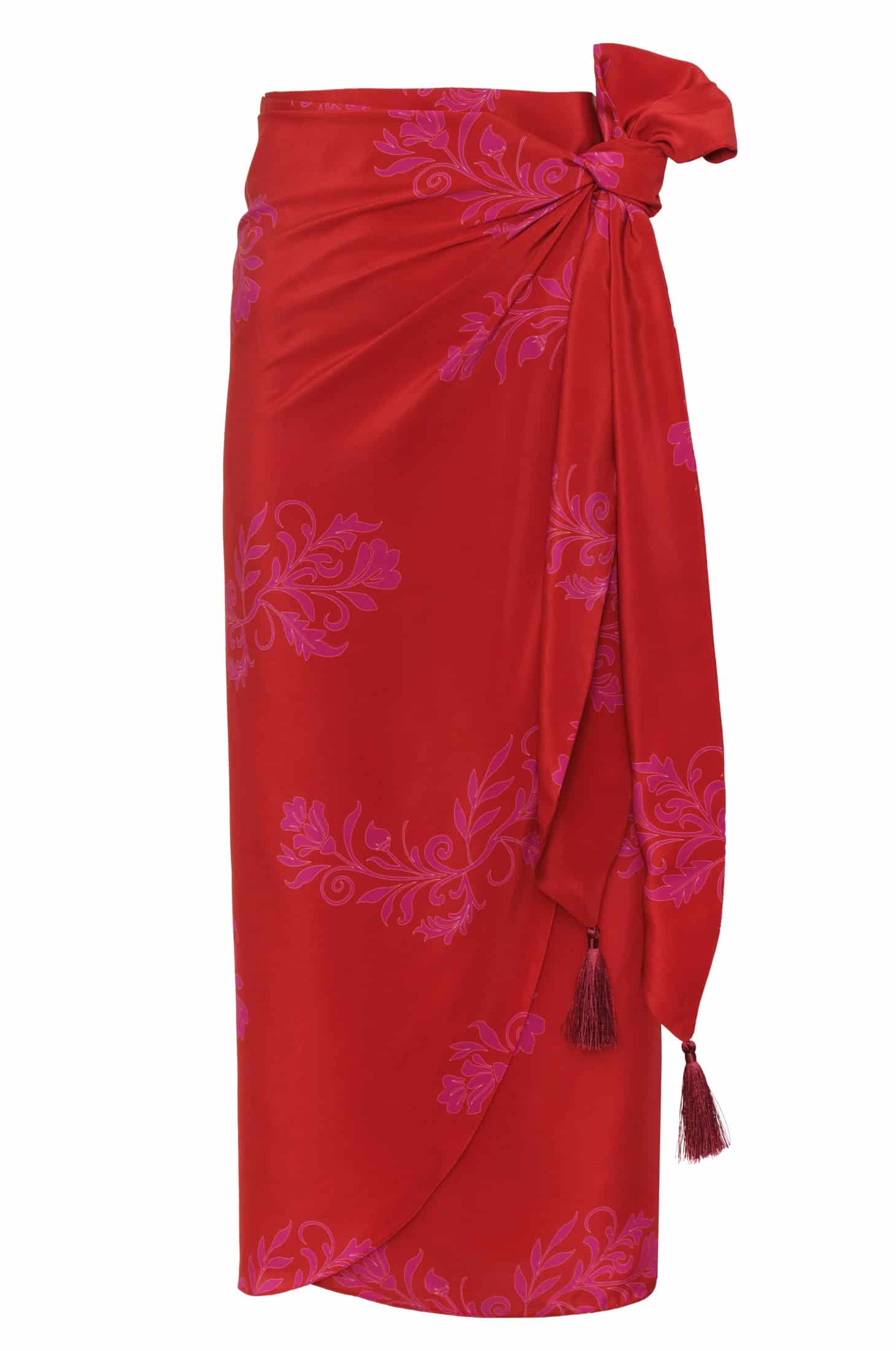 Mapara Crepe Wrap Skirt / Fuchsia Buganvilias - miniatura 1
