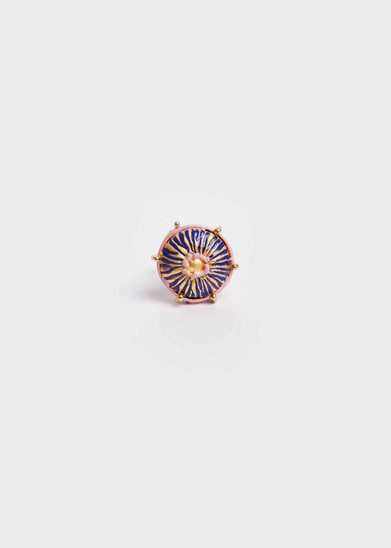 Anillo sombrerito maxi azul rosa - miniatura 1