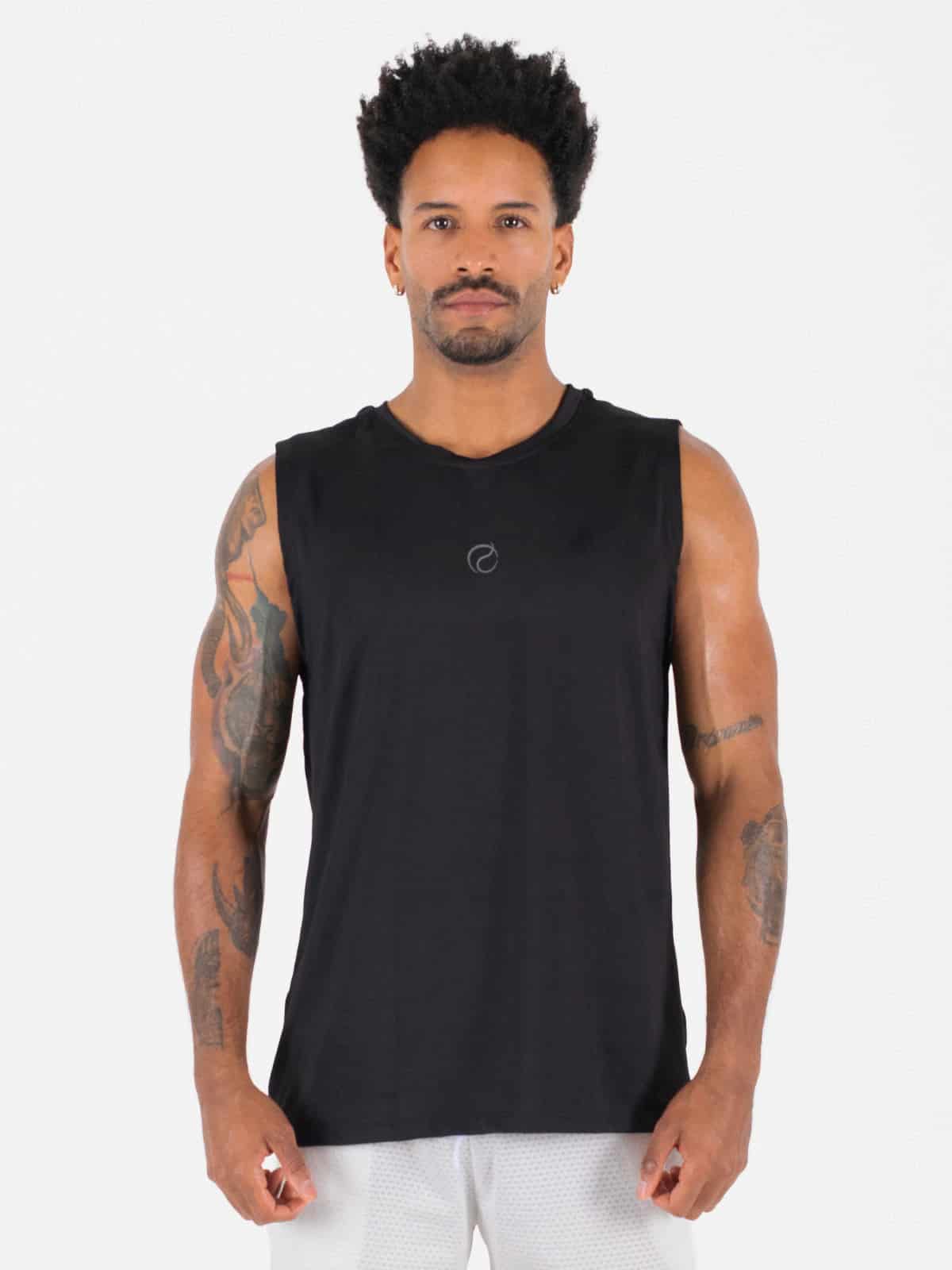 Camisilla hombre juno ibiza negra - miniatura 1