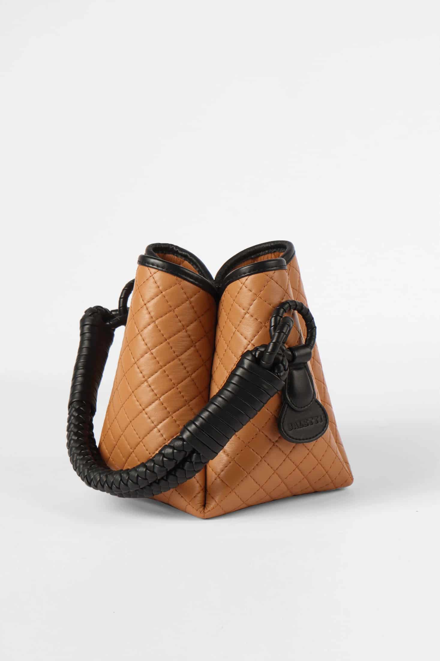 Tulip Mini Bucket Bag, Honey & Black - miniatura 5