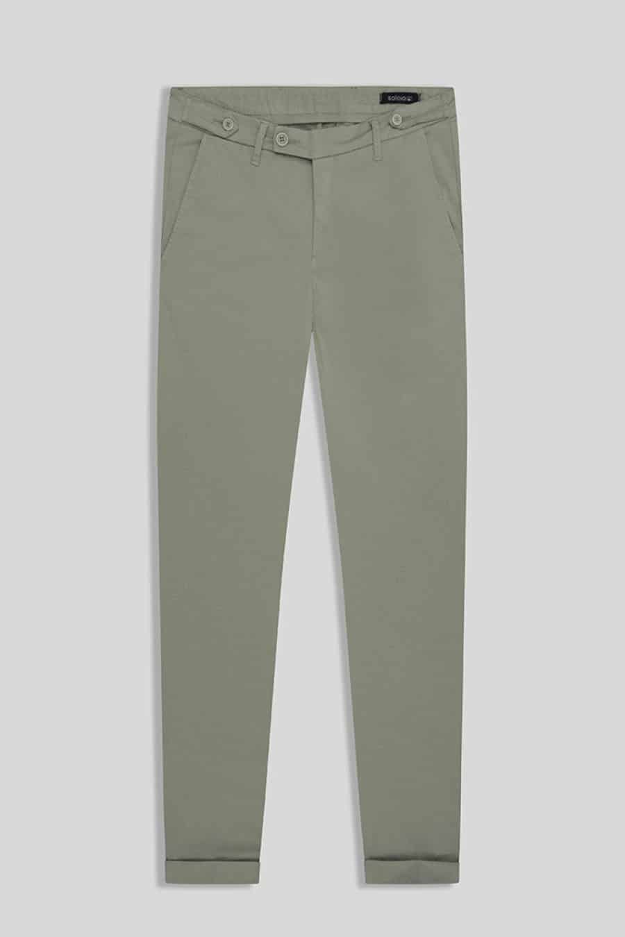 Men's cotton pants military green mauro - miniatura 1
